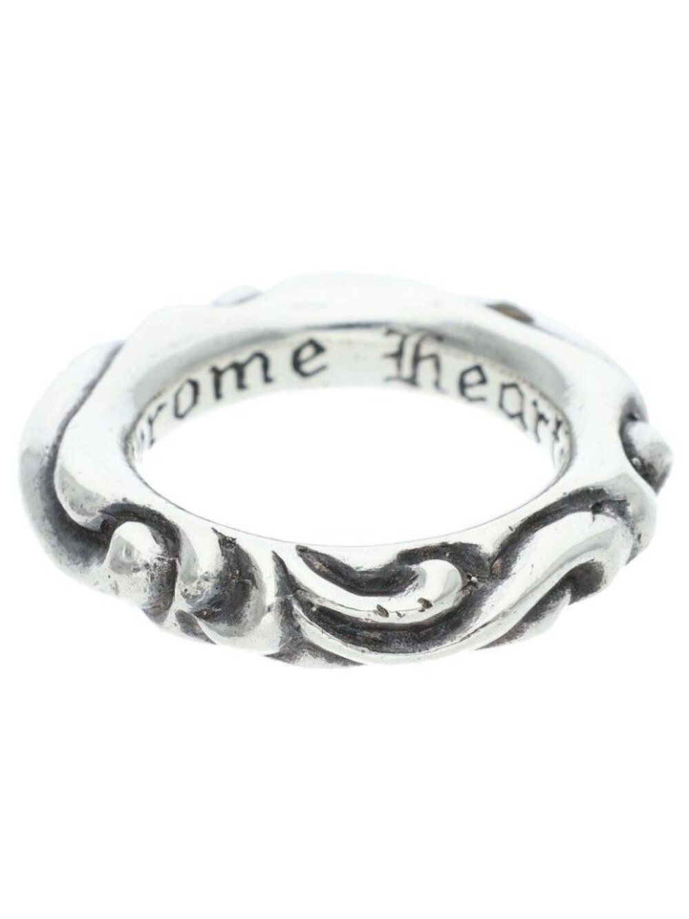 Chrome Hearts Scrl Band Scroll Silver Ring